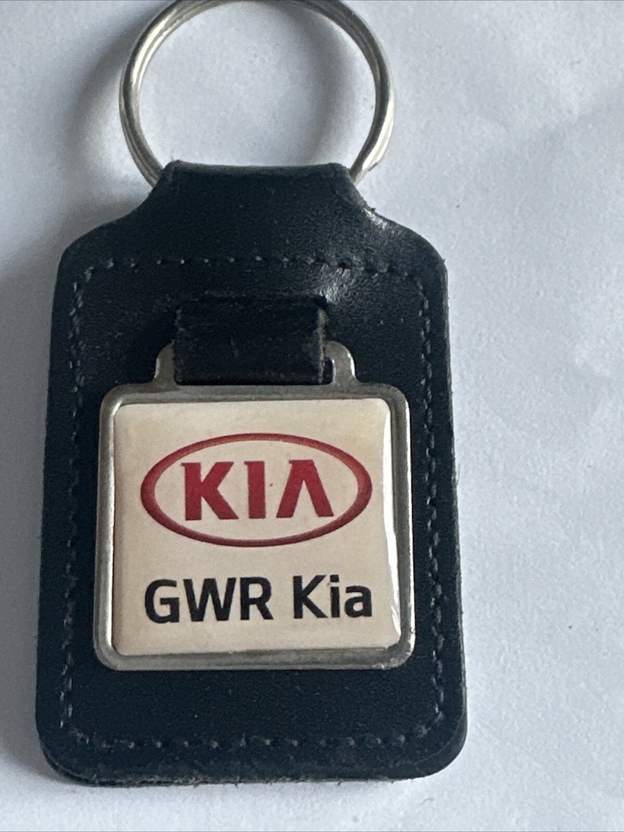 GENUINE KIA MAIN DEALER CAR KEY FOB KEY RING LEATHER METAL