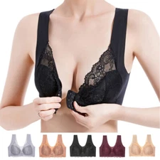 Wireless Womens Bras Lace Front Hooks Brassiere Sleep Bra Sexy Lingerie AAA AA B