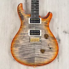 PRS Paul Reed Smith Wood Library Custom 24 Guitar, 10-Top Flame Burnt Maple Leaf