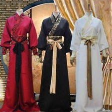 Chinese Men Ancient Scholar Swordsman Costume Cosplay performance Dress LL b99