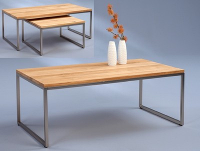 Couchtisch edelstahl glas