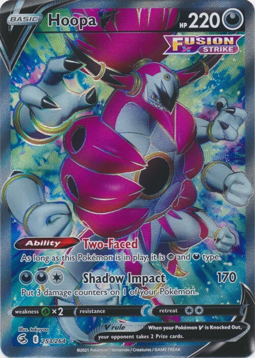 Hoopa V Full Art 253/264 Ultra Rare Fusion Strike Pokemon TCG