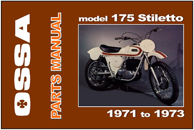 OSSA Parts Manual Stiletto 175 AS VMX 1971 1972 1973 Replacement Spares Catalog