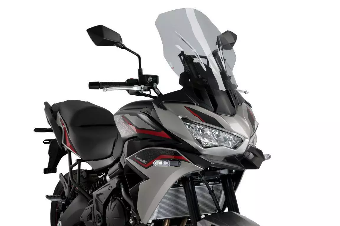 Puig Touring Screen Windshield Light Smoke Kawasaki Versys 650 2022 2024