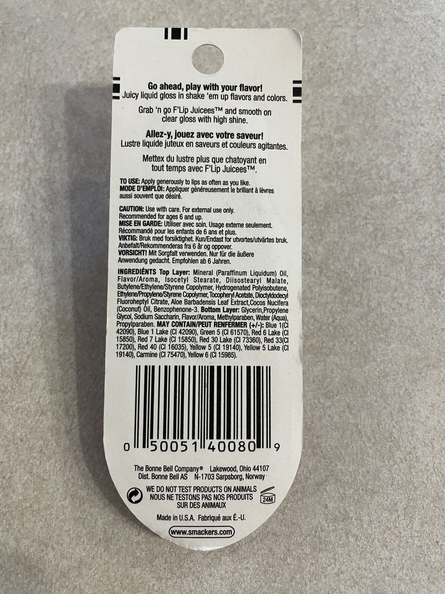 Lip Smackers F'lip Juicees Surfin' Strawberry Lip Gloss Bonne Bell