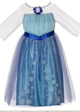 NWT Disney Frozen Enchanting Elsa Dress Girls Dress Costume Size 4-6X