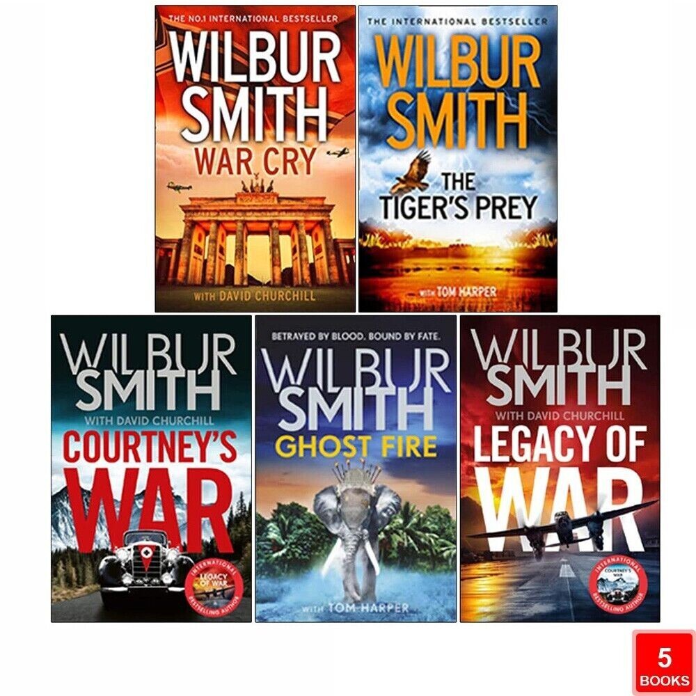 Wilbur Smith Collection 5 Books Set Courtney's War, Ghost Fire, Legacy of War