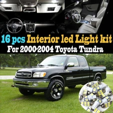16Pc 6000k White Interior LED Light Bulb Kit Package for 2000-2004 Toyota Tundra