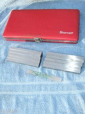 STARRETT 384 PARALLEL SET 1/2 INCH THICK MACHINIST JIG BORE MILL GRIND INSPECT