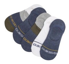 Quicksilver No Show Socks 5 Pair Men 6-12 NIP  