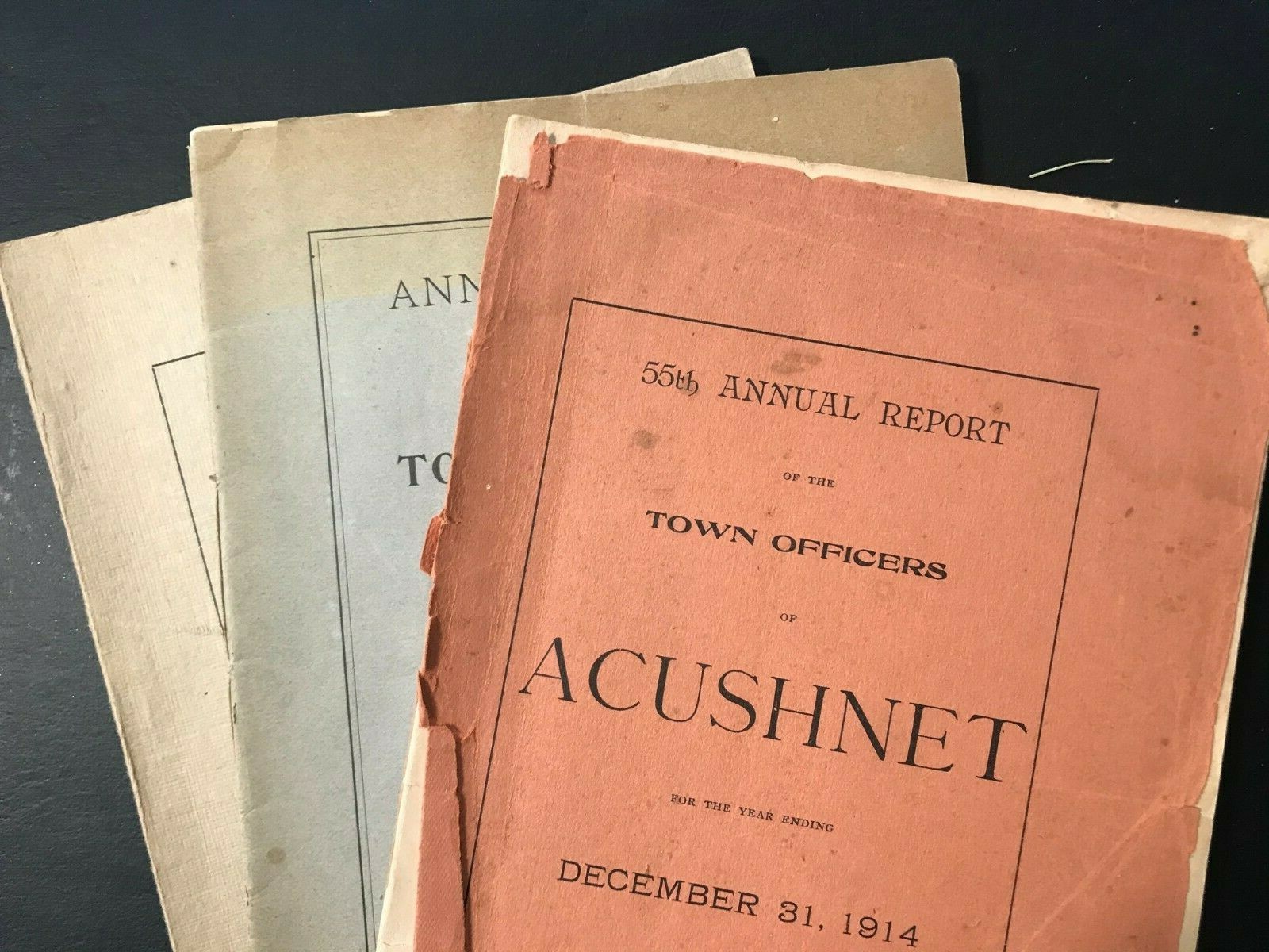 Lot of 3 ANNUAL REPORTS / NEW BEDFORD MA Massachusetts 1895