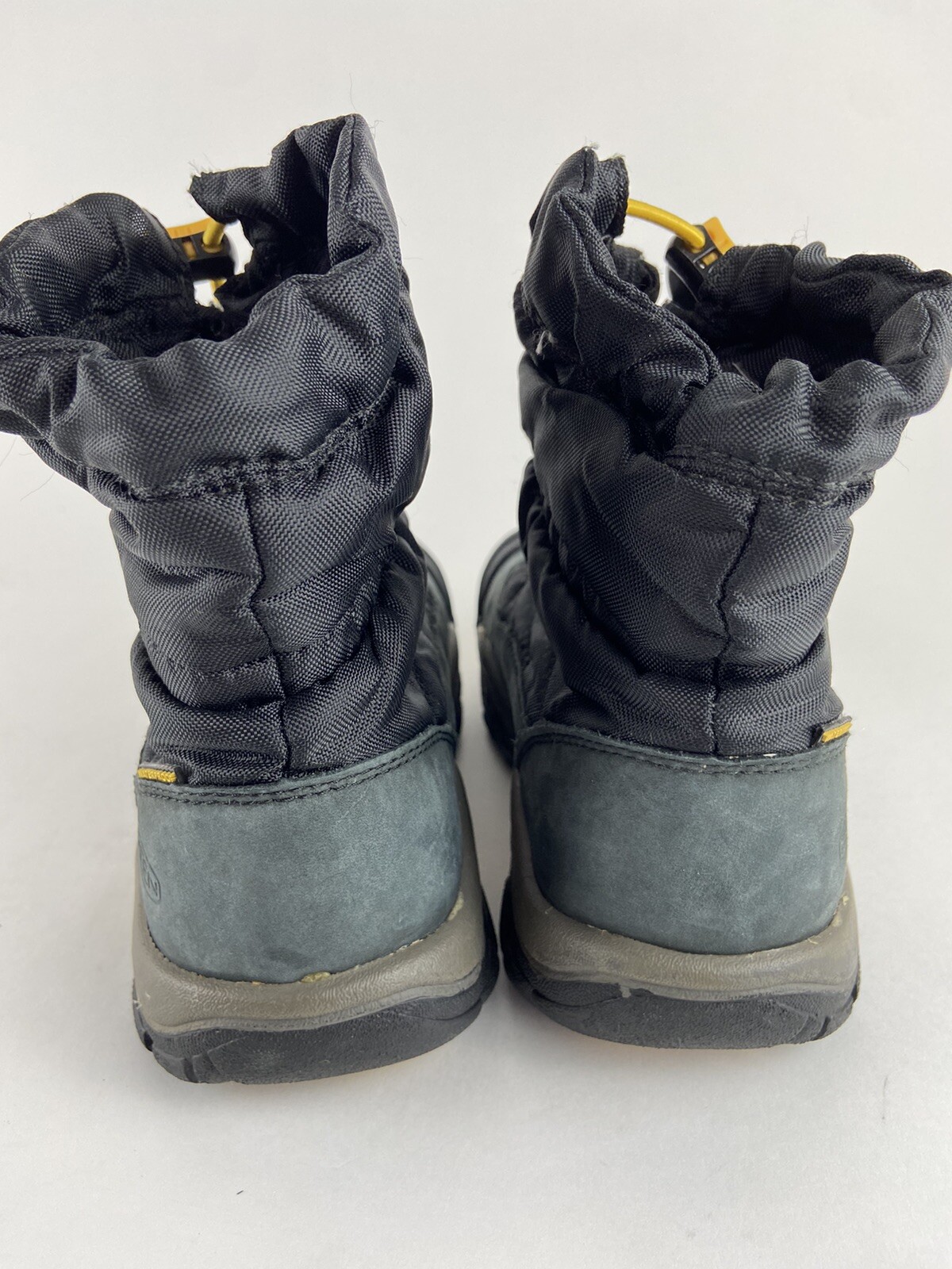 Stivali Keen Bridger impermeabili neri in pelle con zip isolati giovani taglia US 1 EUR 33