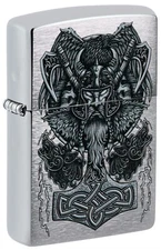 Zippo Viking Design Brushed Chrome 49777