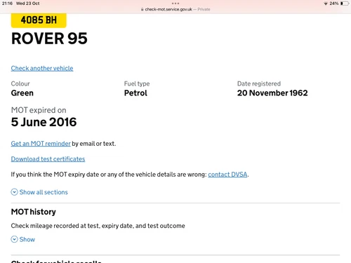 1962 Rover 95 P4 - Picture 13 of 19