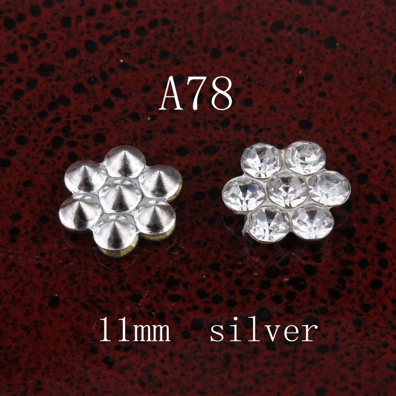 30pcs Metal Rhinestone Button Alloy Crystal Flatback Pearl Buttons - Image 3 of 4