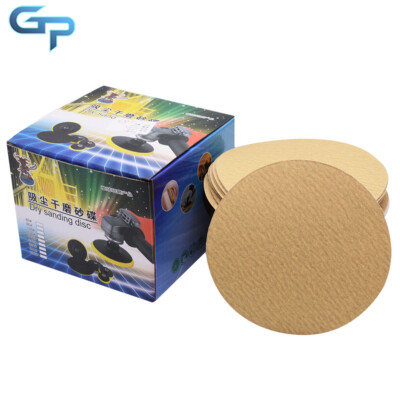 100 Pack 180 Grit 6'' High Quality NO-Hole Hook Loop Pads Sanding Disc Flocking