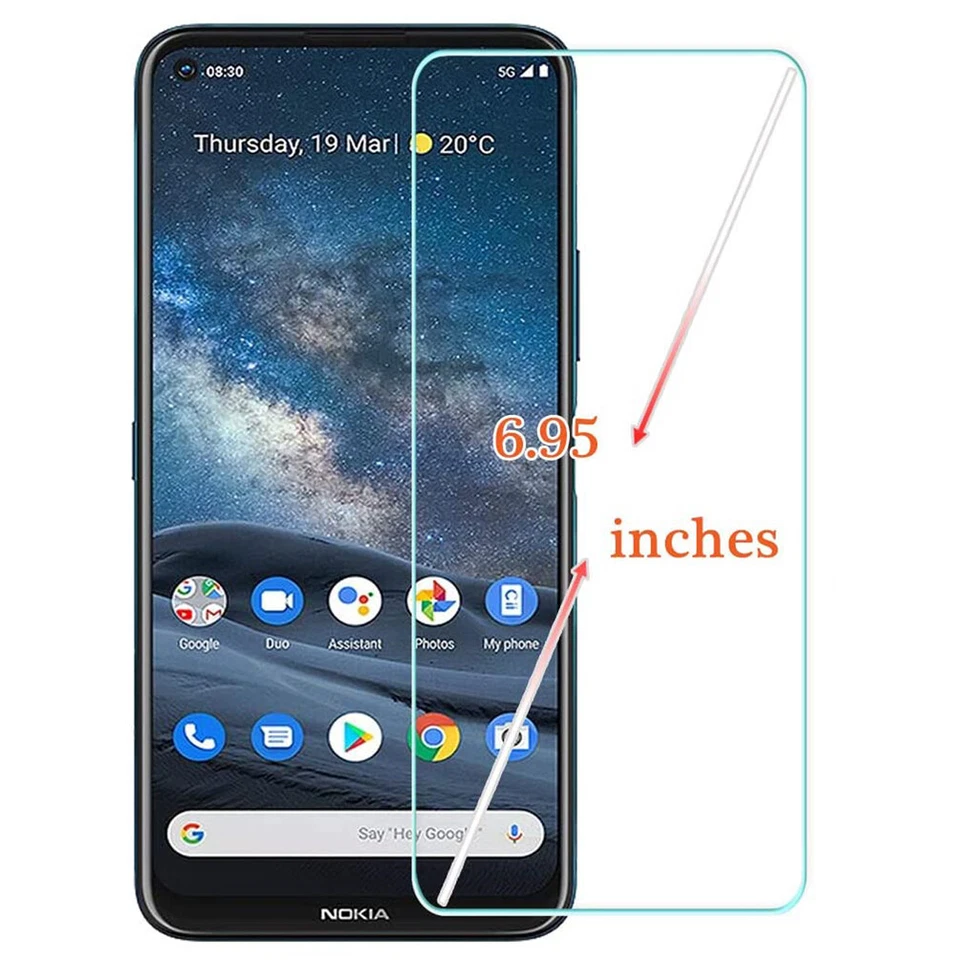 For Nokia 8 V 5G UW Caseswill Premium HD-Clear Tempered Glass Screen Protector - Image 3 of 4