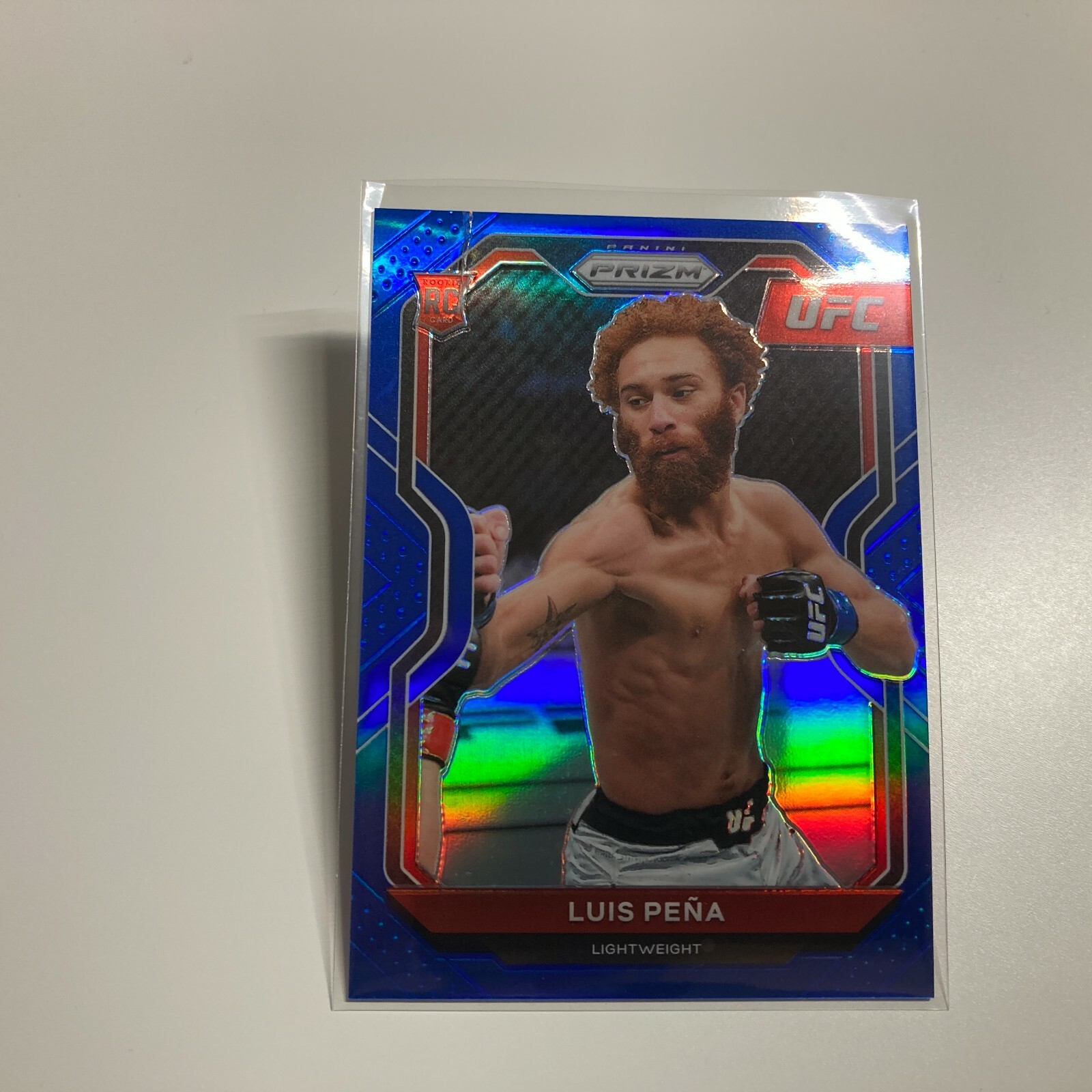 Luis Pena 2021 Panini Prizm UFC Blue Refractor RC Rookie Card 133/199 #27