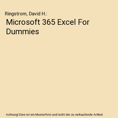 Microsoft 365 Excel For Dummies, Ringstrom, David H.