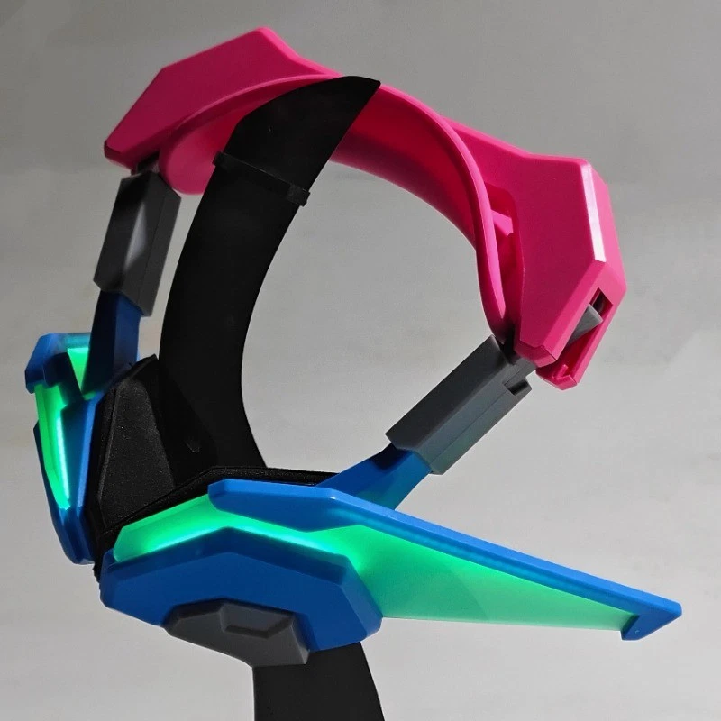 Headpiece Bluetooth Wireless Headphone DVA Overwatch Cosplay Glowing Halloween - Image 4 of 4