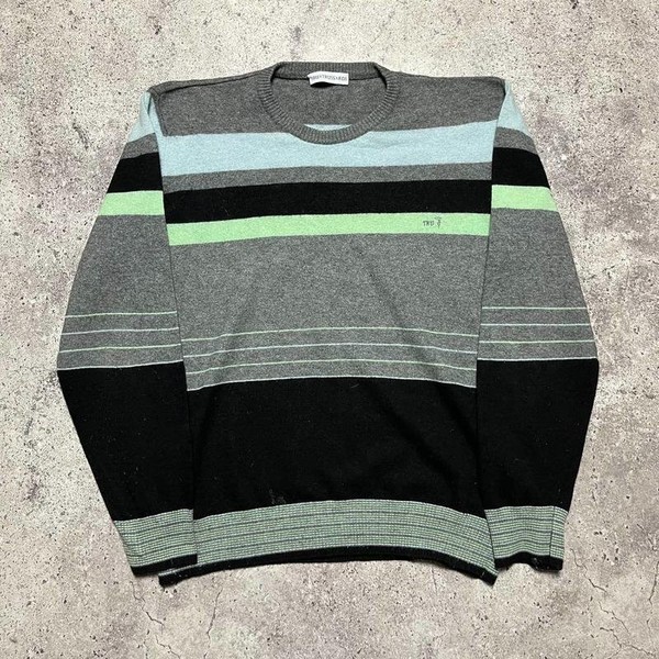 Men Trussardi Sweater Multicolor Wool 40 / L