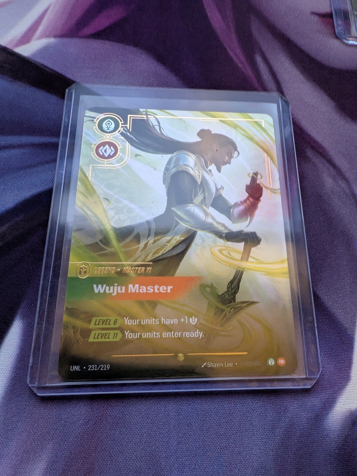 Riftbound Unleashed Master Yi Wuju Master 231/219 Overnumbered Foil NM LoL TCG