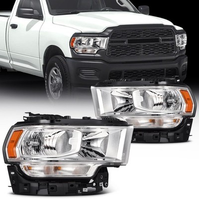 ECCPP Headlights Assembly For Ram 2500 3500 5.7L 6.4L 6.7L 2019-2024 Pair Chrome