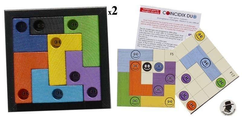 Jeu Coincidix Duo avec grilles interchangeables pour stimuler la logique spatiale des enfants