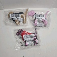 Victoria Secret PINK Mini Stuffed Plush Mini Dogs Collectibles Lot of 3