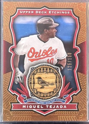 Miguel Tejada 125/150 2004 Upper Deck Etchings Red Bat #BE-TE Baltimore Orioles