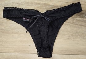 Vintage Victoria's Secret Sexy Little Things Smooth Corset Thong Panties Bow S