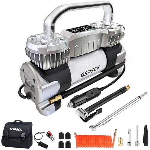  6X Faster Inflation Digital Dual Cylinder Portable Air Comp