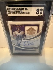2022 Panini Immaculate   Immaculate Hof Signatures Cris Carter #HFS-CCA /25 (AU)