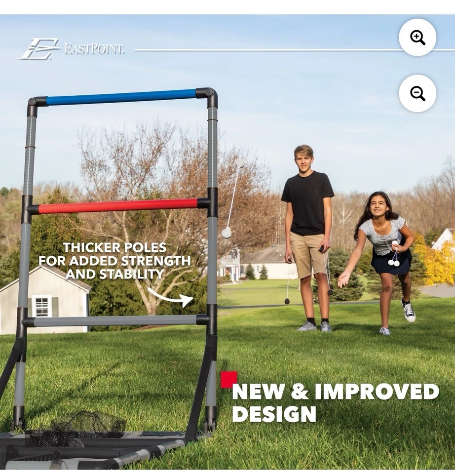 Juego de césped 3 en 1 puerta trasera Cornhole, bola de escalera, lanzamiento de lavadora, plegable Foto 4 de 4