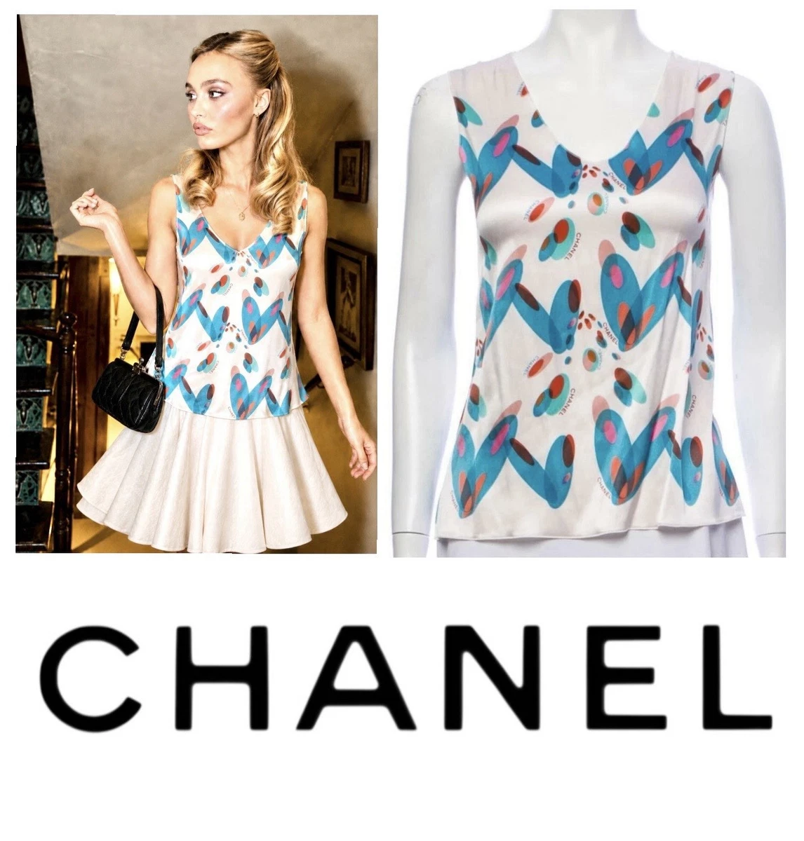CHANEL Logo Top In Women's Tops & Blouses | eBay