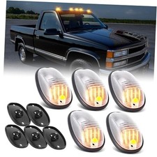 5-Pieces LED Cab Roof Lights Clear,Amber LED for 1988-2002 C/K1500 2500 3500