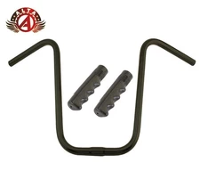 ALTA 15" RISE U HANDLEBAR 25.4MM IN WITH BLACK LOWRlDER GRlPS, BLACK.