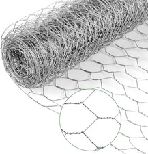Chicken Wire Mesh,13.7" 169" Poultry Wire Netting,1" Hole Size Hexagonal Galvani