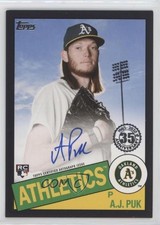 2020 Topps 1985 Topps Baseball Black 194/199 AJ Puk #85A-AP Rookie Auto RC 0q5