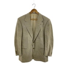 GIANNI VERSACE Mens Italy Medusa 2B Size52 Tailored Wool Check Jacket Beige Auth