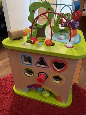 Hape Motorikwürfel  Kleine Tierchen  - aus Holz, Multifunktions-Spielwürfel,...