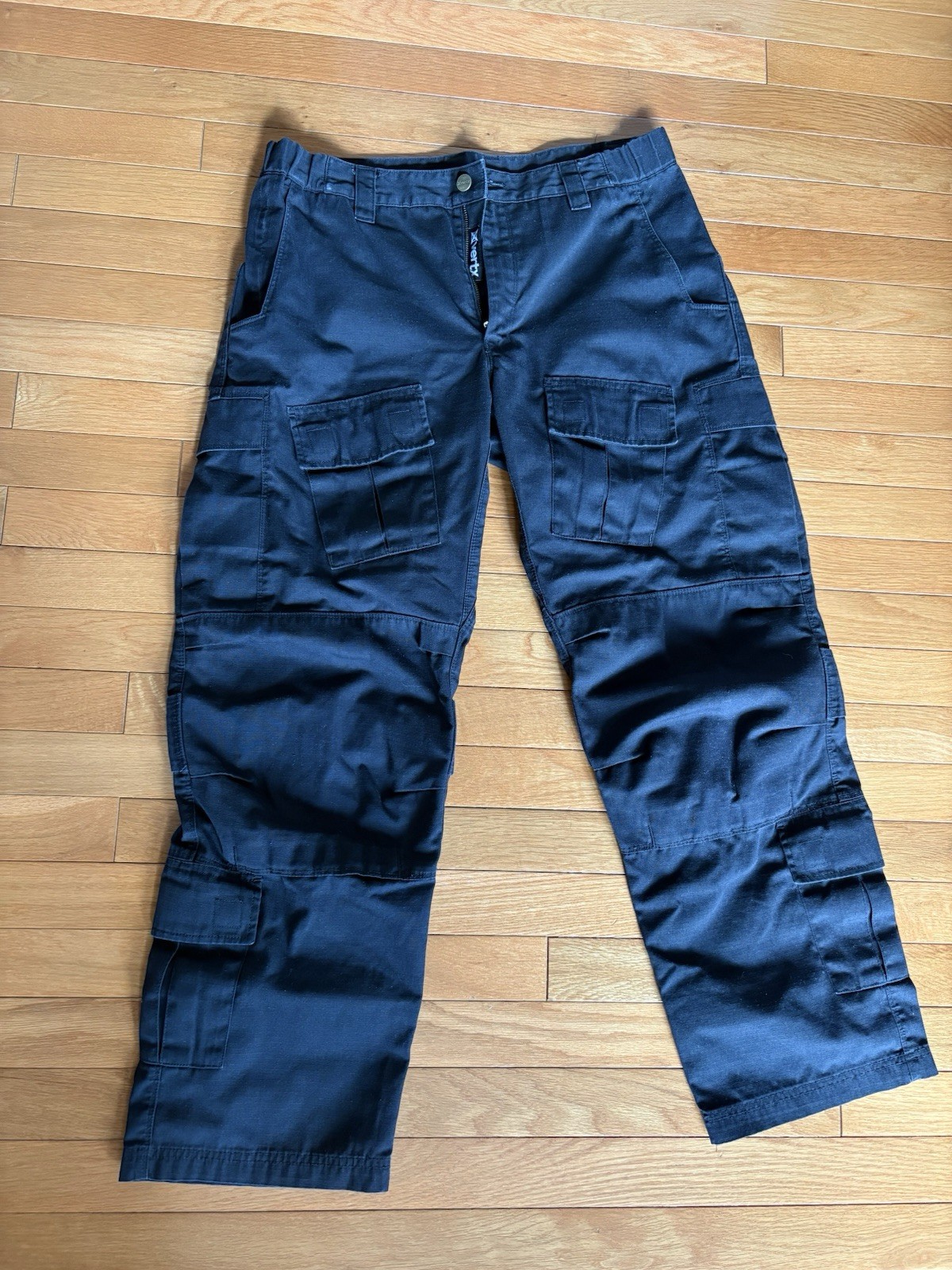 Black Patchwork Cargo Pants - image 2