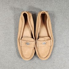 Coach Nicola Penny Loafers Pebble Brown Leather Moccasins Women  s 7 B Flats Shoe