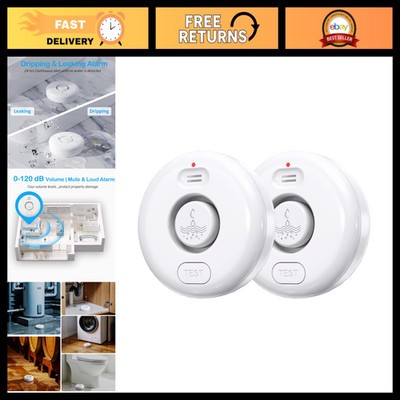 Water Leak Detector 2 Pack - Dripping Leak Sensors for Home Safety & Prevention