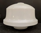 Vintage 7"x9" White Milk Glass Art Deco Schoolhouse Kitchen Lamp Shade 4" Fitter
