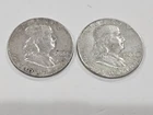 Ben Franklin Half Dollar 90% Silver, Lot of 2 1963-D