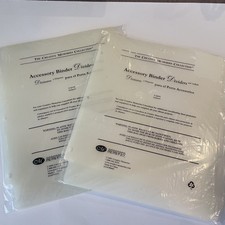 Creative Memories Accessory Binder Dividers 12 new Pages Binder - set of 2