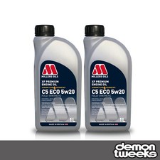 2 x Millers Oils XF Premium C5 ECO 5W20 Fully Synthetic Engine Oil - 1 Litre 10.72 per litre