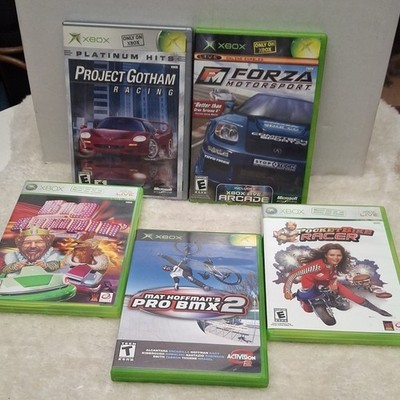Lot of 5 Microsoft Xbox Project Gotham, Forza, PocketBike, Big B* Game w/ Manual