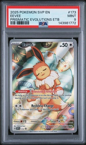 2025 POKEMON SVP EN-SV BLACK STAR PROMO #173 EEVEE PSA 9